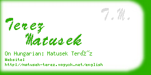 terez matusek business card